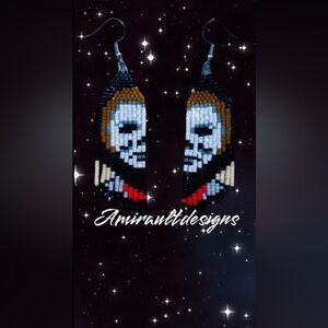 Micheal Myers beaded earrings ( shorties )